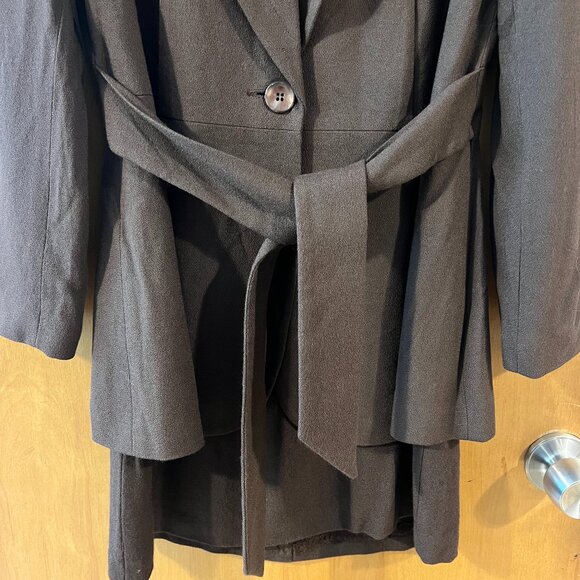 Express Brown Double Breasted Padded Shoulder Blazer & Dress Outfit 3/4 & 7/8 - Picture 3 of 8